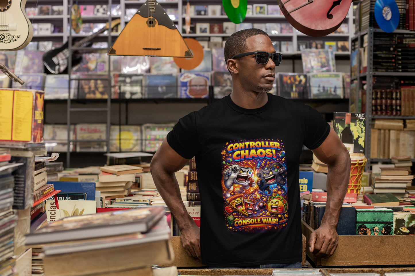 Console War T-Shirt — "Controlled Chaos" Retro Gaming Graphic Tee