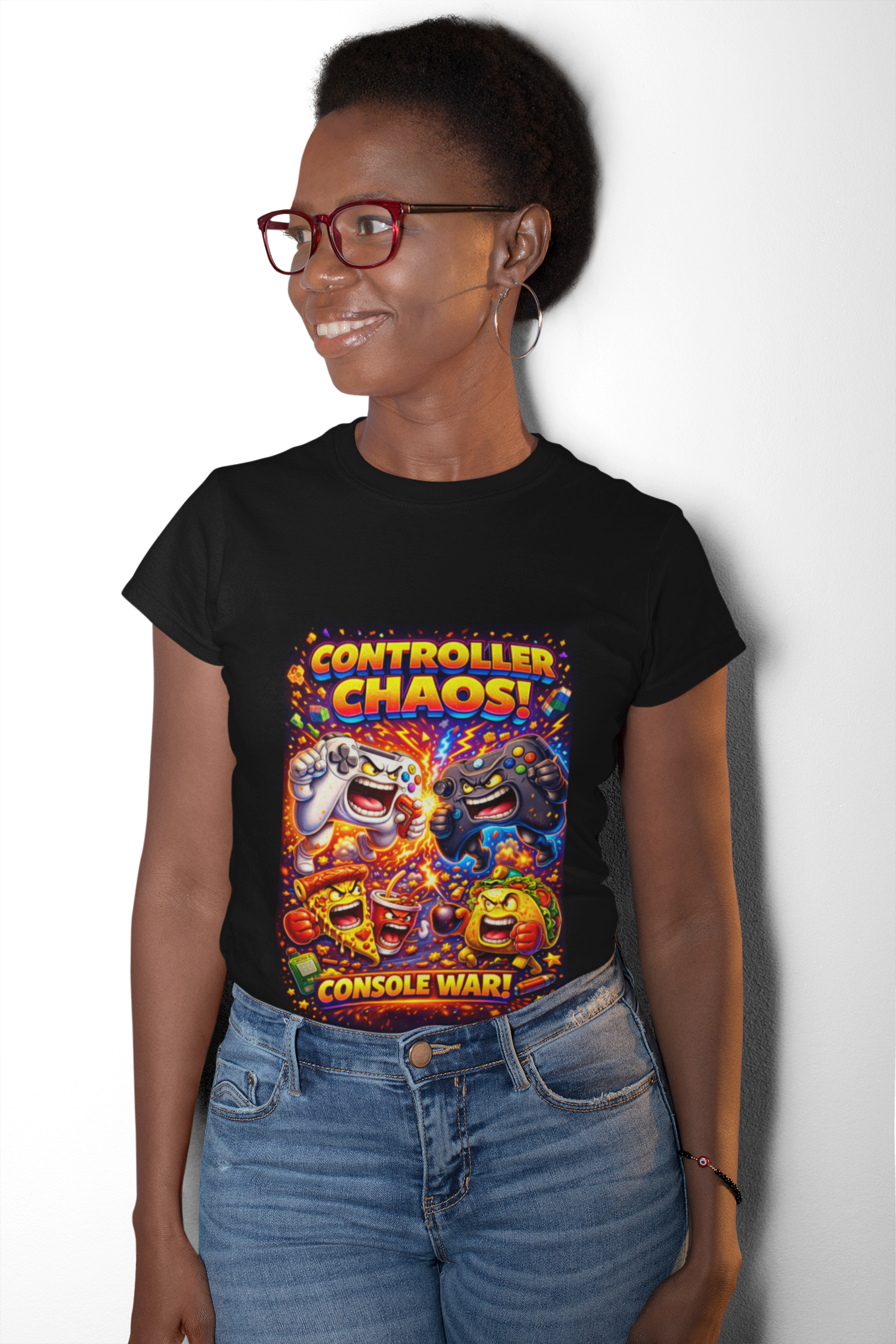 Console War T-Shirt — "Controlled Chaos" Retro Gaming Graphic Tee
